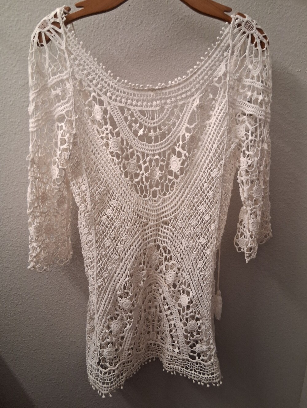 Loose Knit Crochet Top OSFM